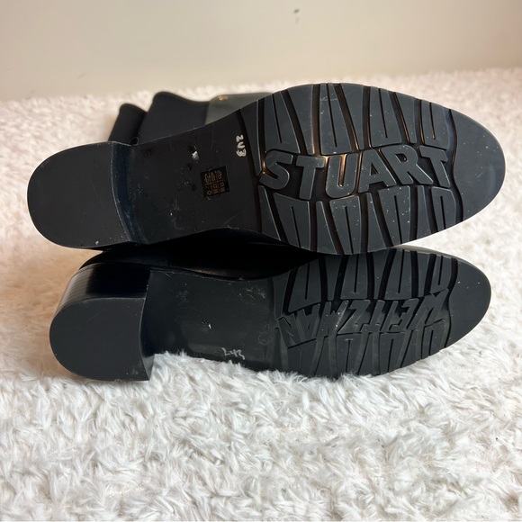 NEW Stuart Weitzman Jayla Knee Black Leather Knee High Boot in Size 8 - Picture 12 of 14